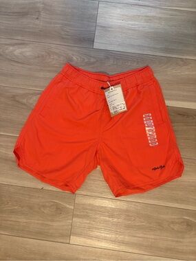 Chester Bright Orange Men’s Swim Trunks - Lightweight Beach Shorts